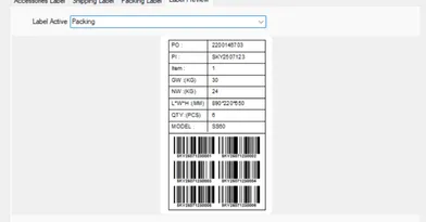 Printing Label Application built with Windows Forms.